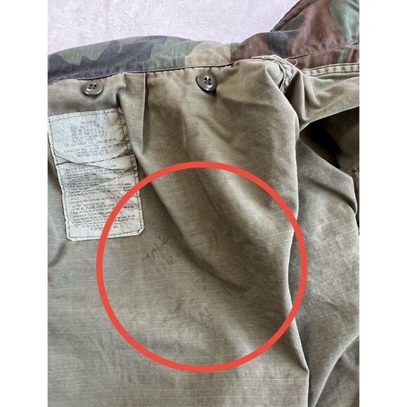 Vintage US Army Jacket Mens Small M65 Woodland Camo Cold Weather Military 90s - Picture 14 of 14